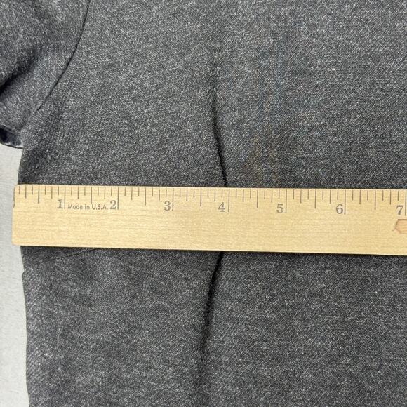 Ann Taylor Dress Womens 6 Gray Short Sleeve Faux Leather Trim Fit Flare Work - Picture 9 of 13